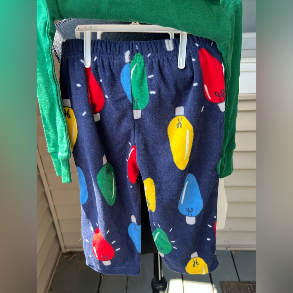 Carter's Green and Red Christmas Pajama Set “Powered Up For Christmas” NWT - Picture 2 of 6